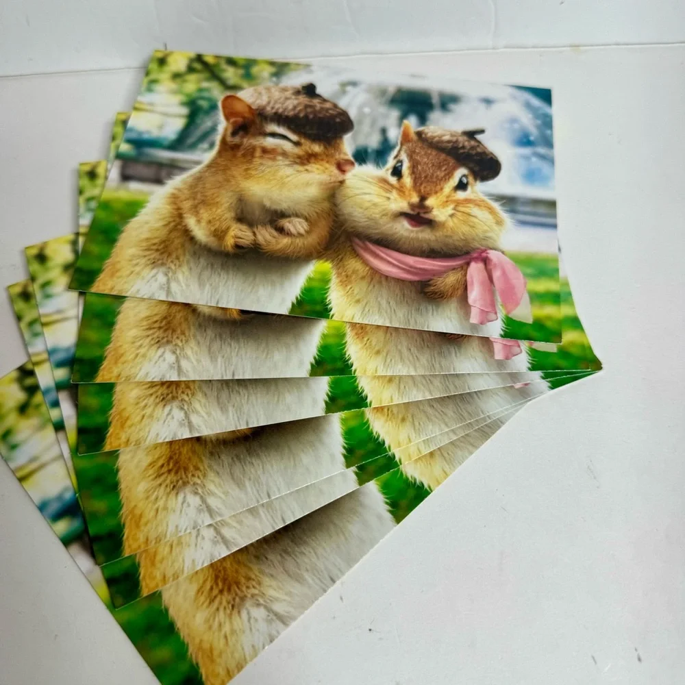 6 Avanti Greeting cards - chipmunk couple Holiday: Valentine’s Day